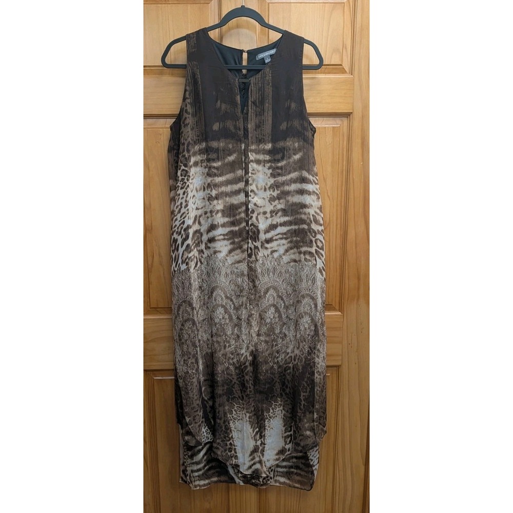 Kate & Mallory Medium Maxi Dress Lined Sheer Multi Layers Whimsical Fairy Flowy